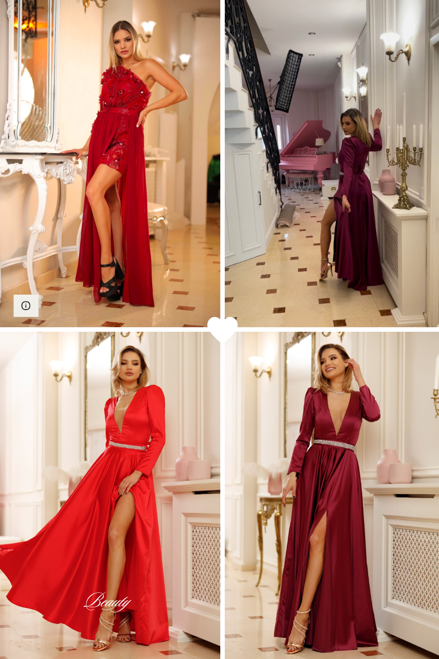 Rochie lungă elegantă Eleonora  – satin, bust cambrat