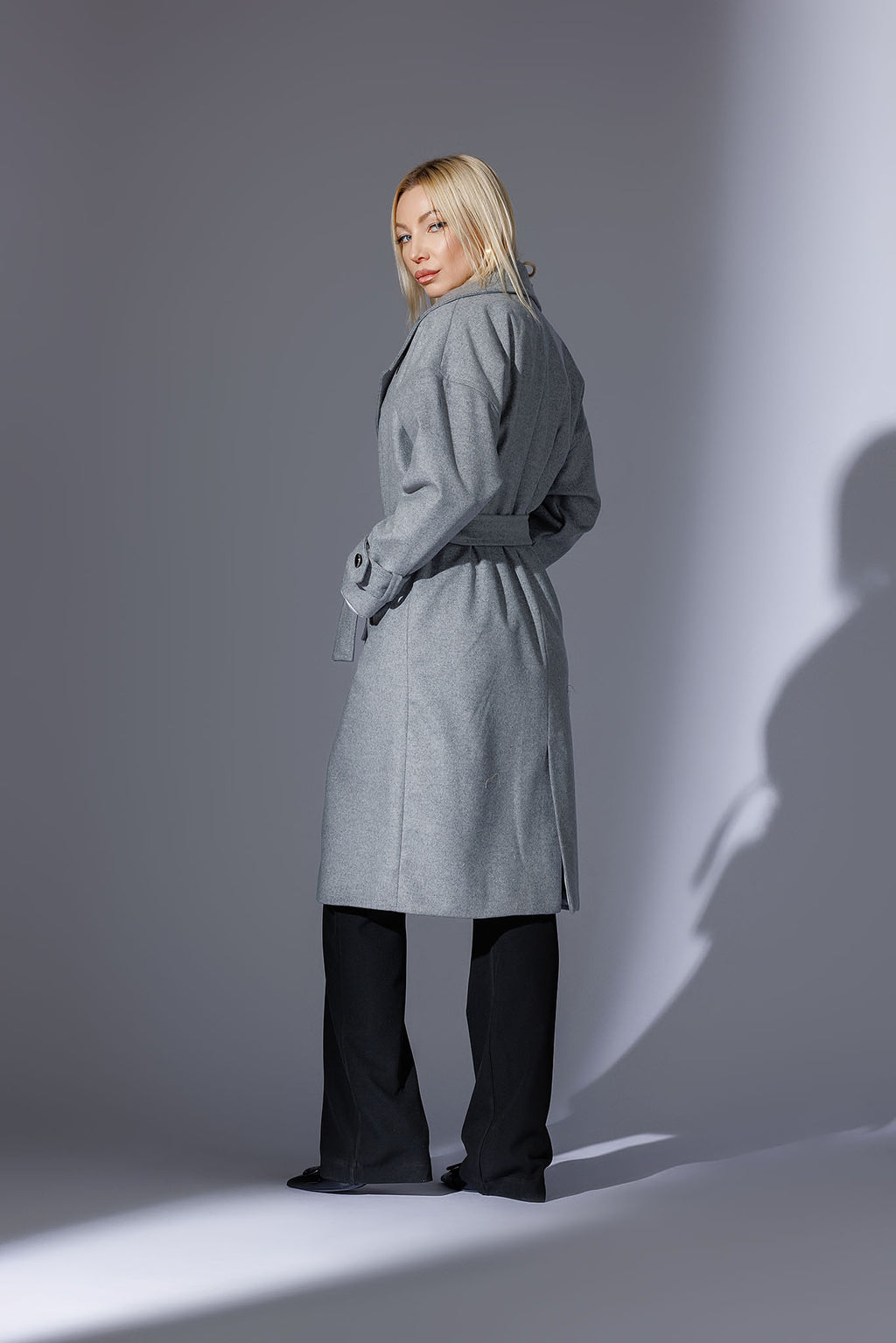 Palton versatil damă gri , elegant și chic