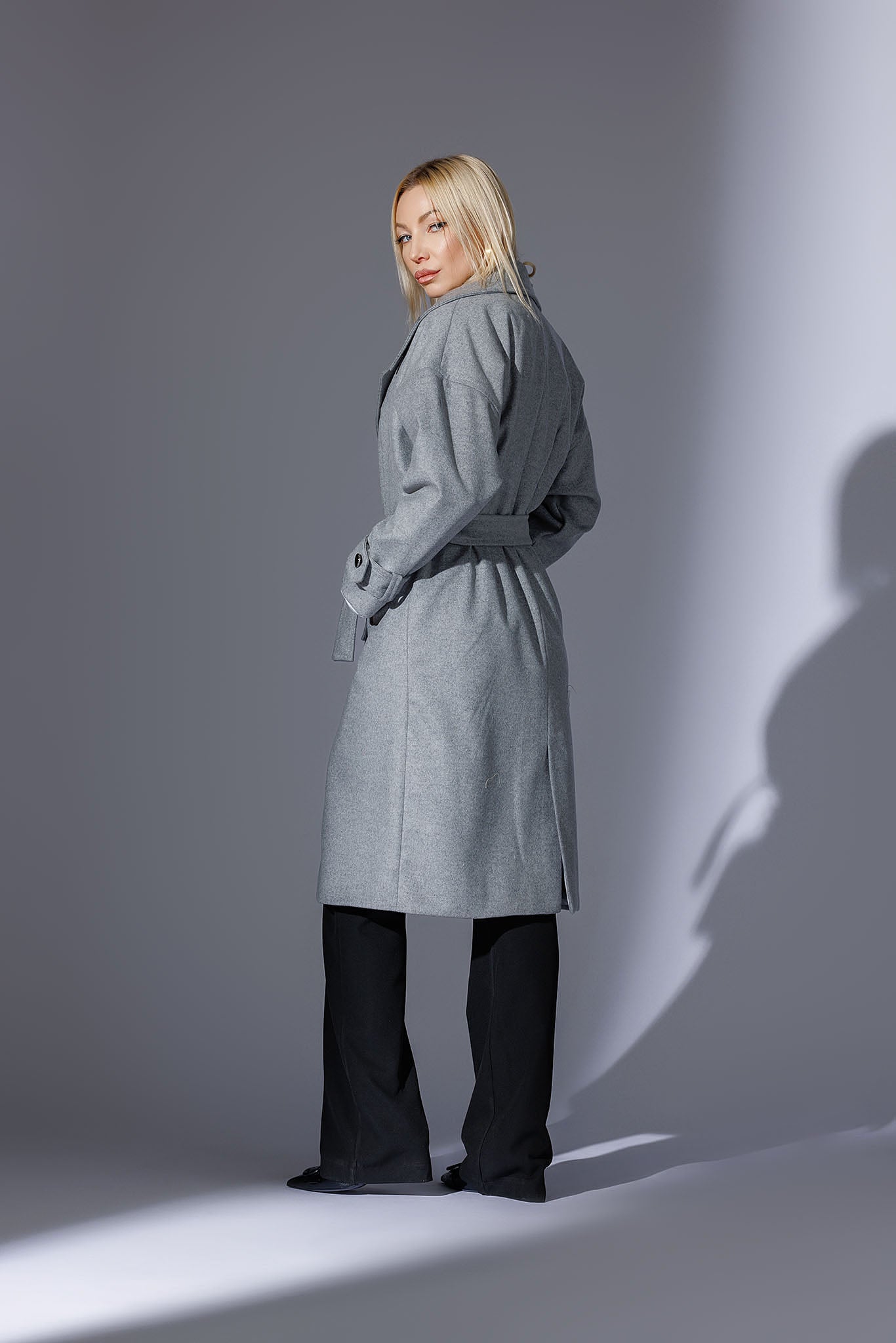 Palton versatil damă gri , elegant și chic