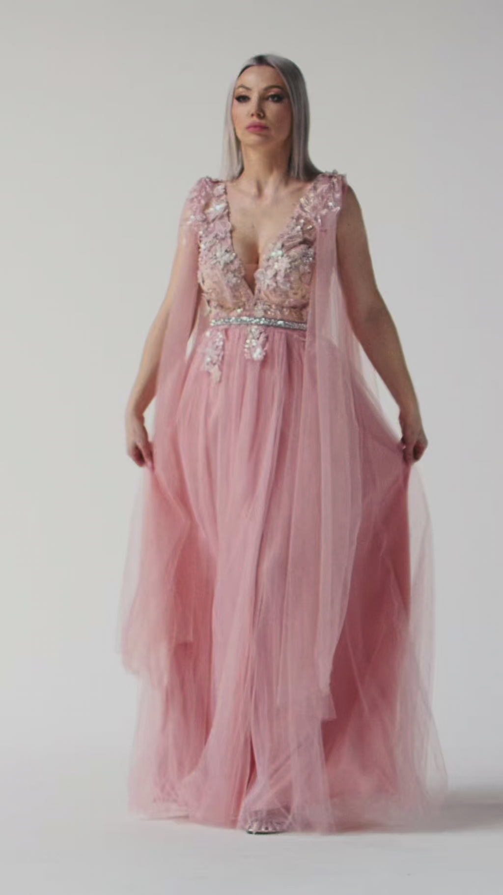 Rochie eleganta lunga bust din dantela