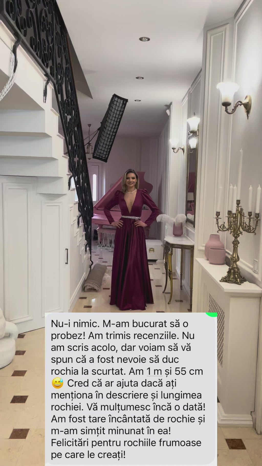 Rochie lungă elegantă din satin cu mâneci lungi și bust cambrat – Eleonora